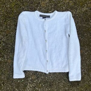 COPPER KEY GIRLS L WHITE CARDIGAN NWOT